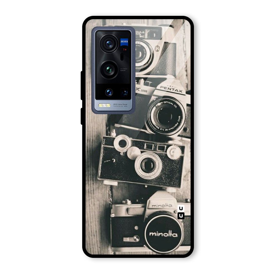 Vintage Style Shutter Glass Back Case for Vivo X60 Pro Plus