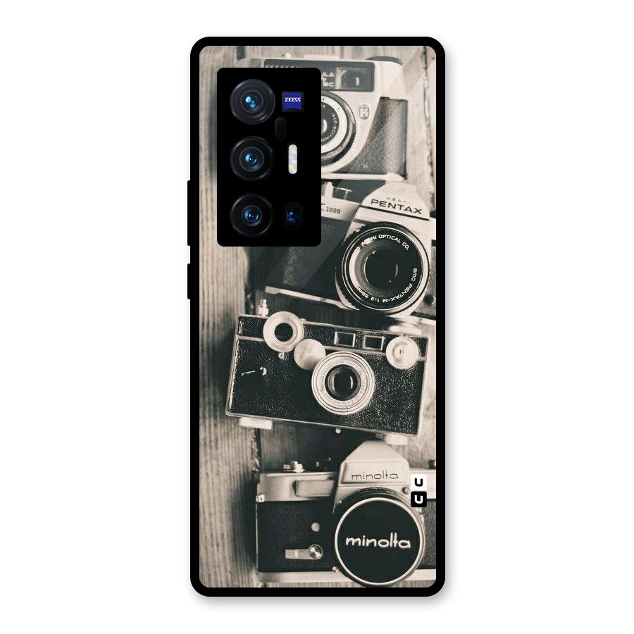Vintage Style Shutter Glass Back Case for Vivo X70 Pro Plus