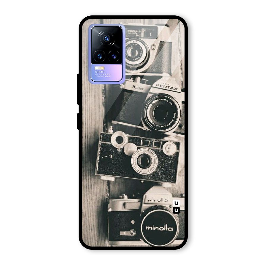 Vintage Style Shutter Glass Back Case for Vivo Y73