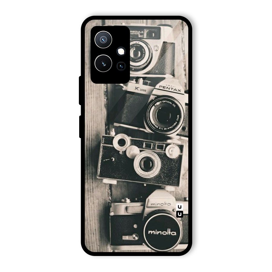 Vintage Style Shutter Glass Back Case for Vivo Y75 5G