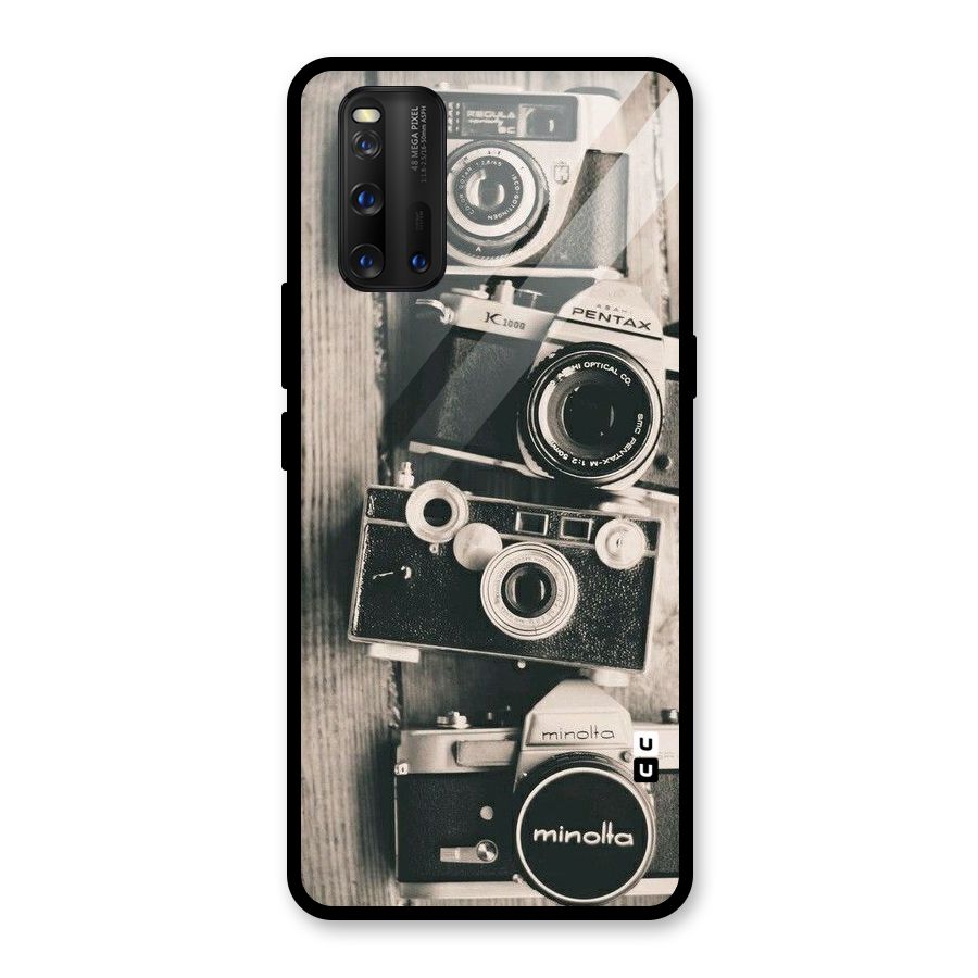 Vintage Style Shutter Glass Back Case for Vivo iQOO 3