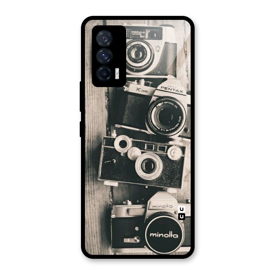 Vintage Style Shutter Glass Back Case for Vivo iQOO 7 5G
