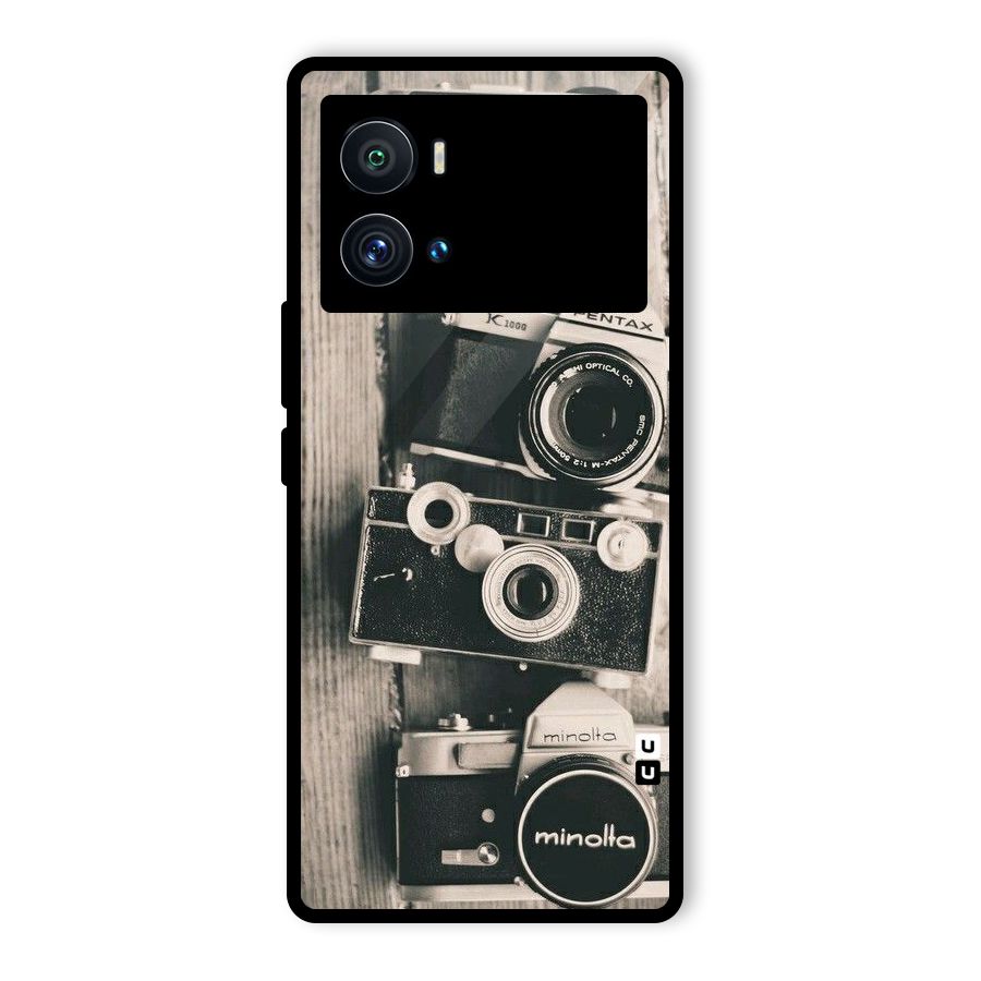 Vintage Style Shutter Glass Back Case for Vivo iQOO 9 Pro