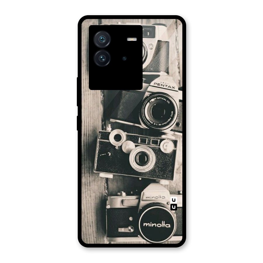 Vintage Style Shutter Glass Back Case for Vivo iQOO Neo 6 5G