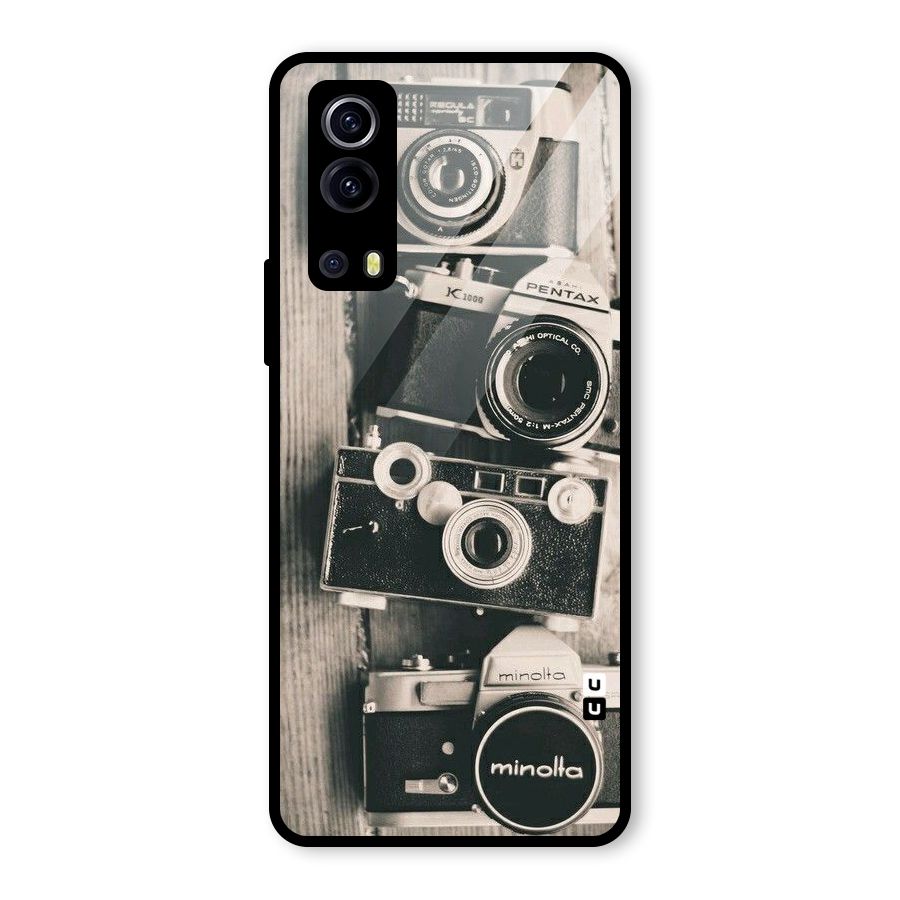 Vintage Style Shutter Glass Back Case for Vivo iQOO Z3