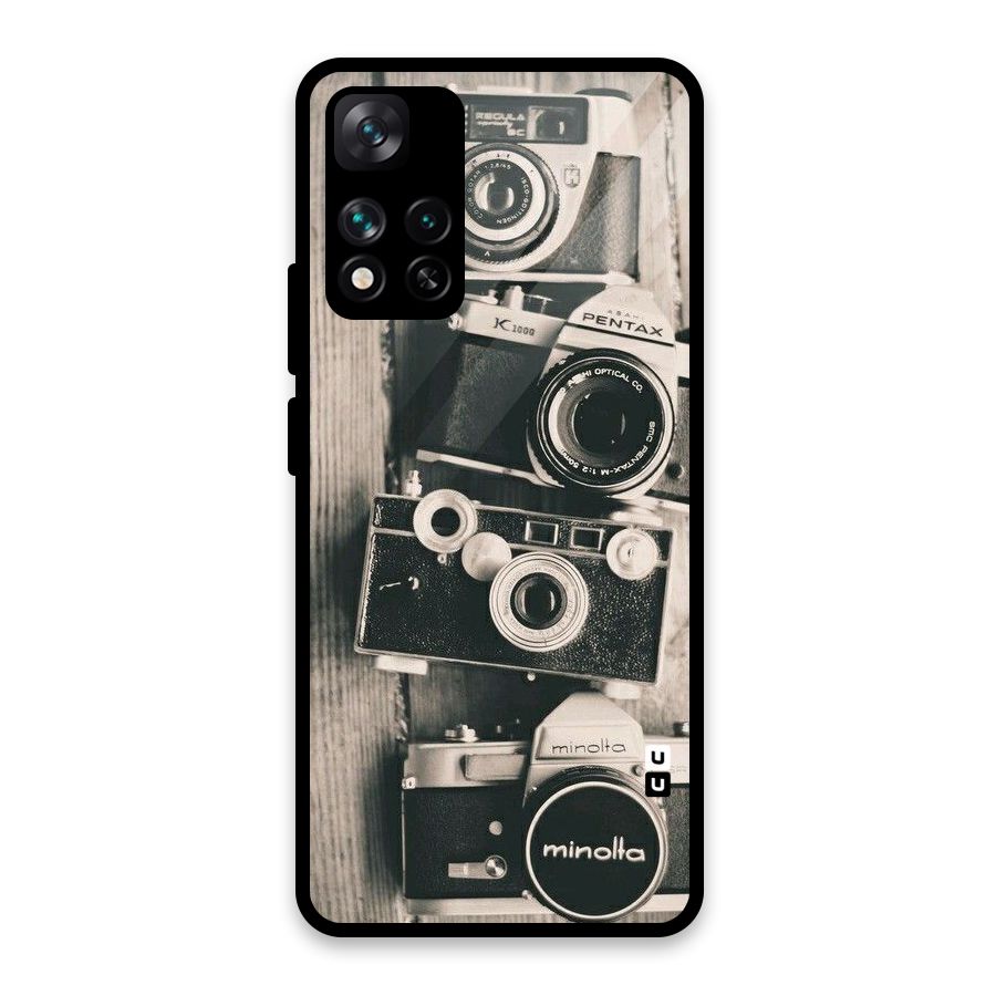 Vintage Style Shutter Glass Back Case for Xiaomi 11i 5G