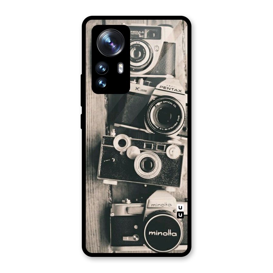 Vintage Style Shutter Glass Back Case for Xiaomi 12 Pro