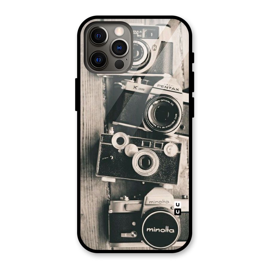Vintage Style Shutter Glass Back Case for iPhone 12 Pro
