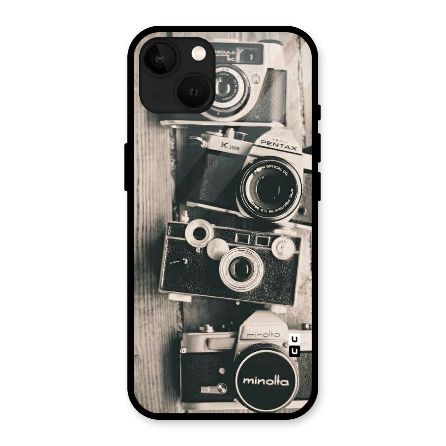 Vintage Style Shutter Glass Back Case for iPhone 13