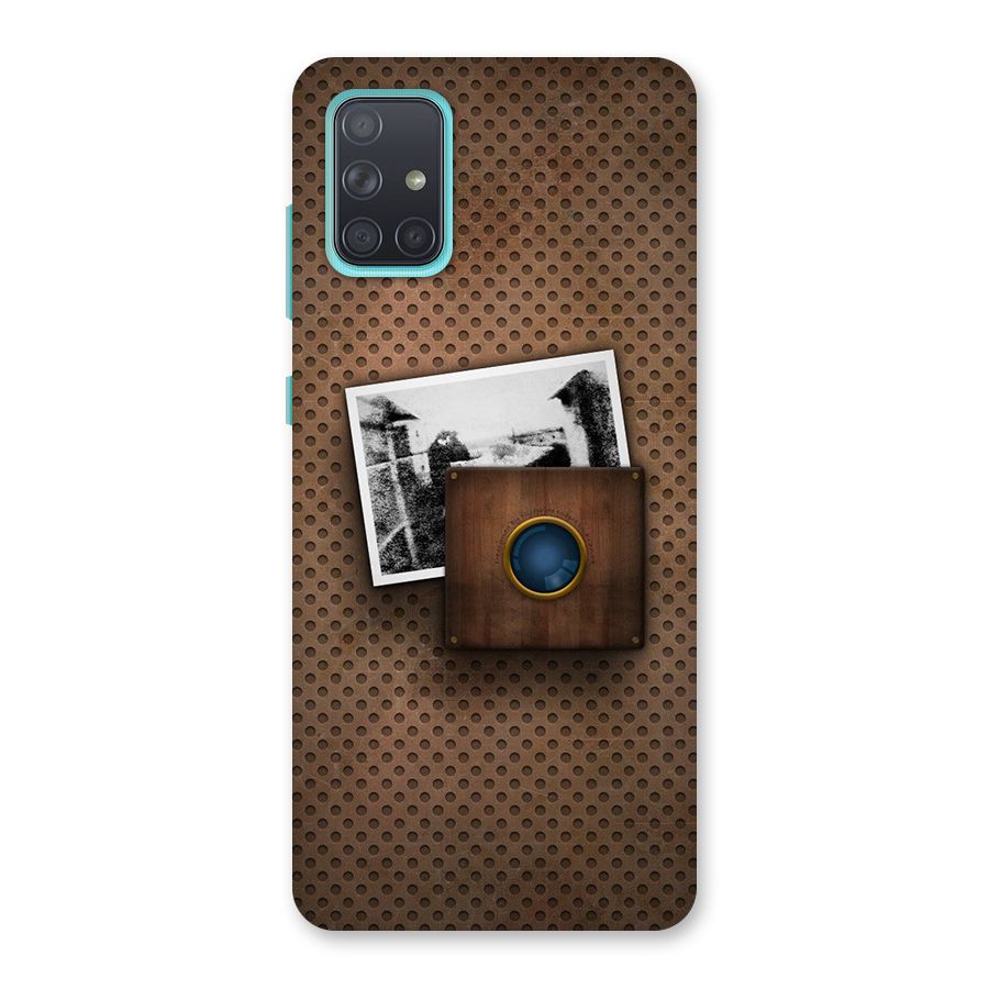 Vintage Wood Camera Back Case for Galaxy A71
