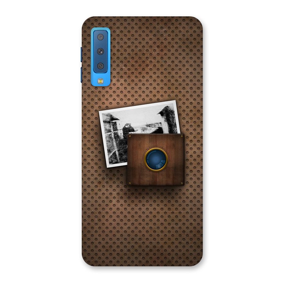 Vintage Wood Camera Back Case for Galaxy A7 (2018)