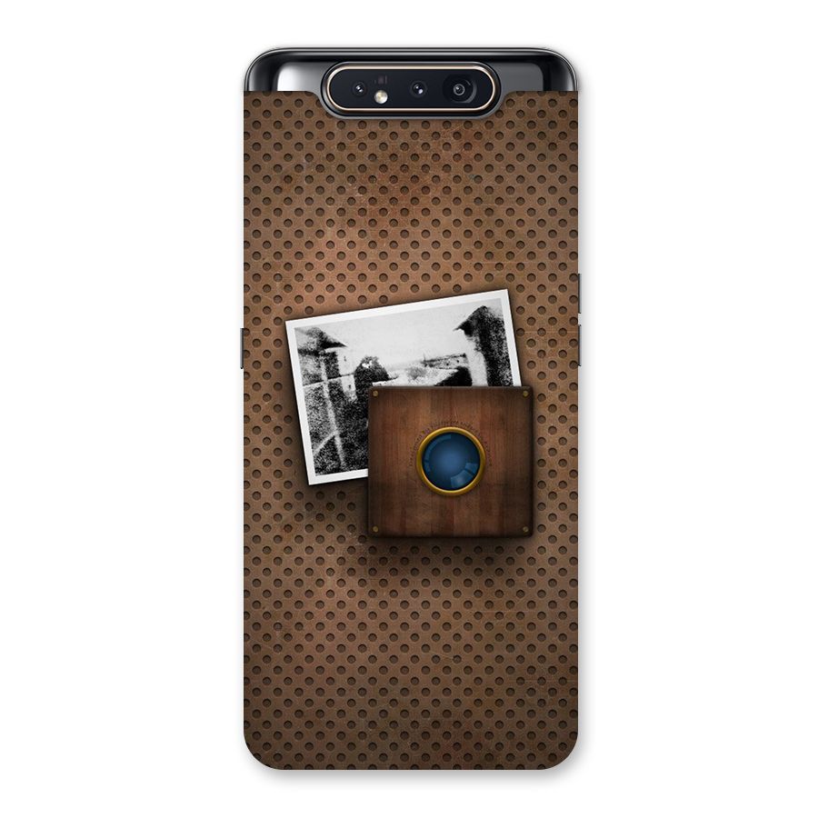 Vintage Wood Camera Back Case for Galaxy A80