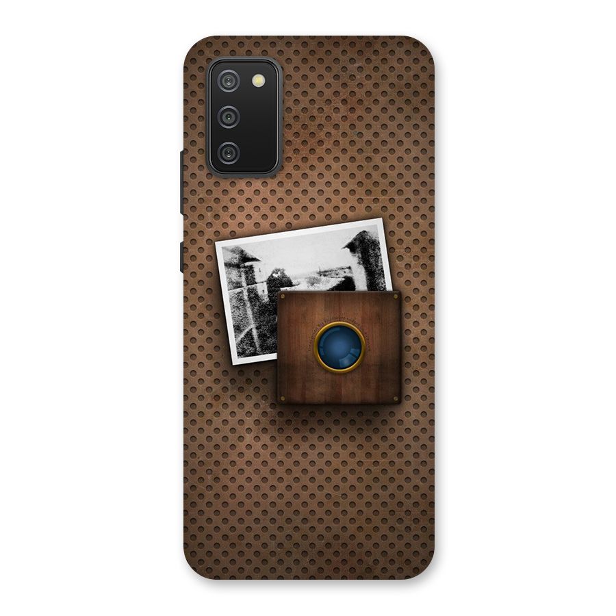 Vintage Wood Camera Back Case for Galaxy M02s