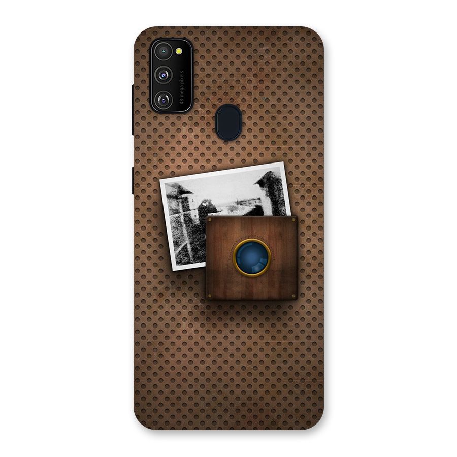 Vintage Wood Camera Back Case for Galaxy M21