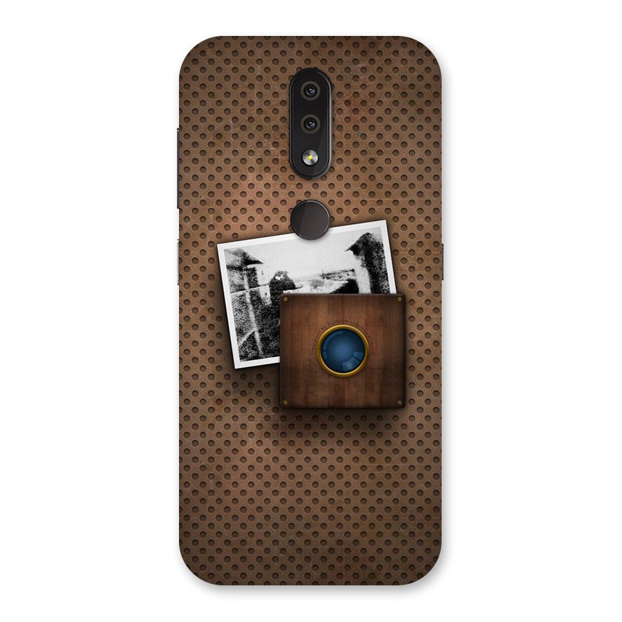 Vintage Wood Camera Back Case for Nokia 4.2
