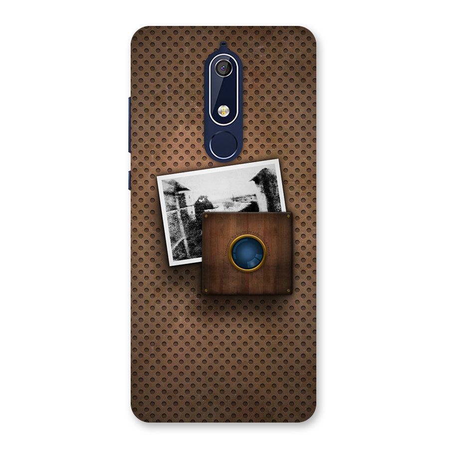 Vintage Wood Camera Back Case for Nokia 5.1