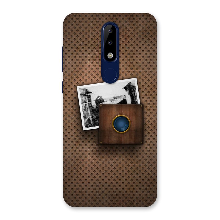 Vintage Wood Camera Back Case for Nokia 5.1 Plus