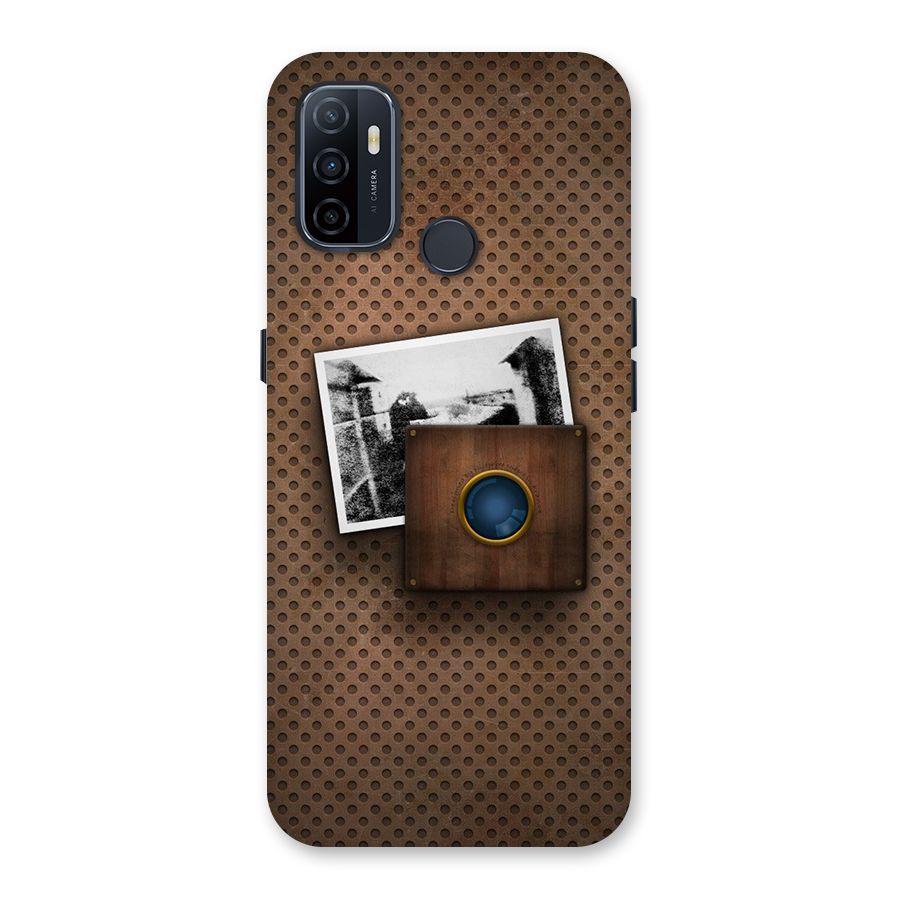 Vintage Wood Camera Back Case for Oppo A32
