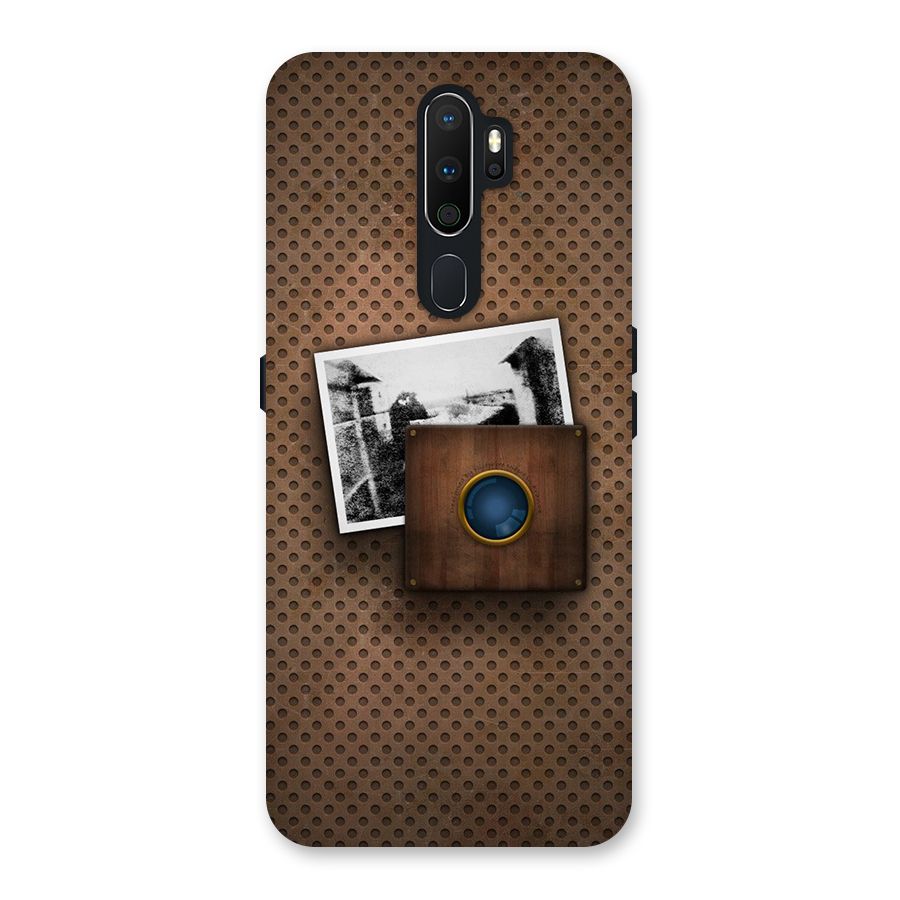 Vintage Wood Camera Back Case for Oppo A5 (2020)