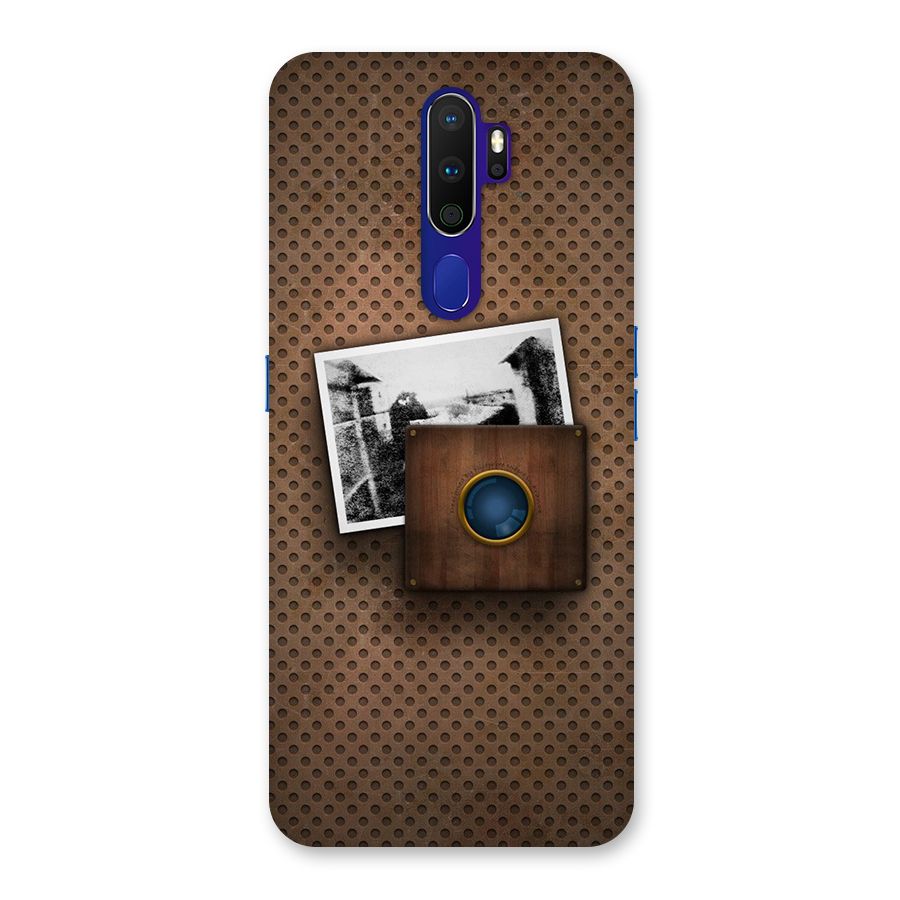 Vintage Wood Camera Back Case for Oppo A9 (2020)