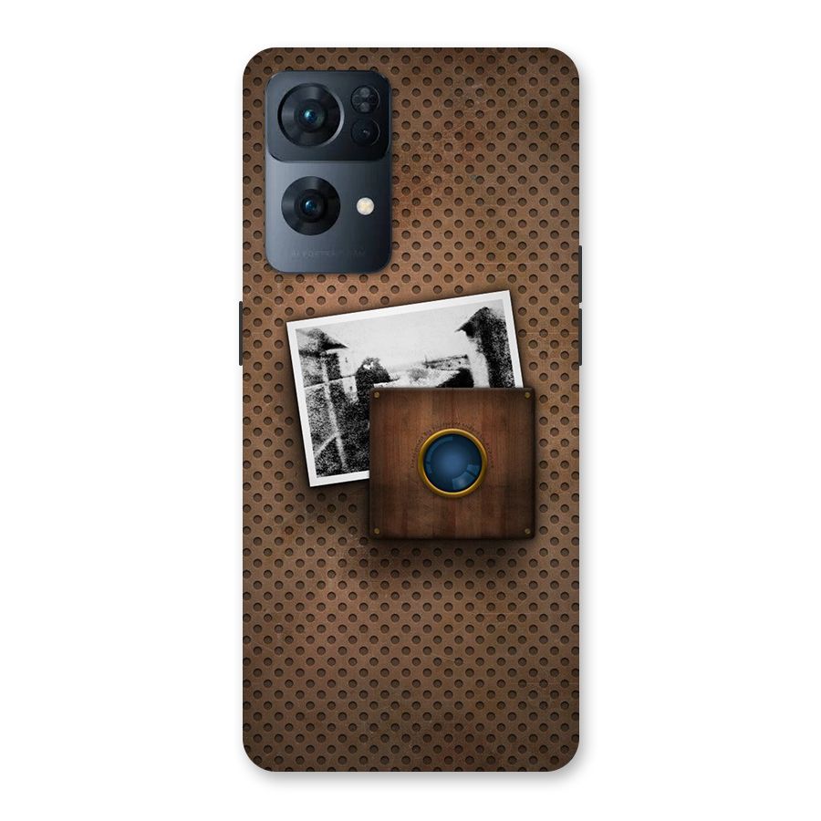 Vintage Wood Camera Back Case for Oppo Reno7 Pro 5G