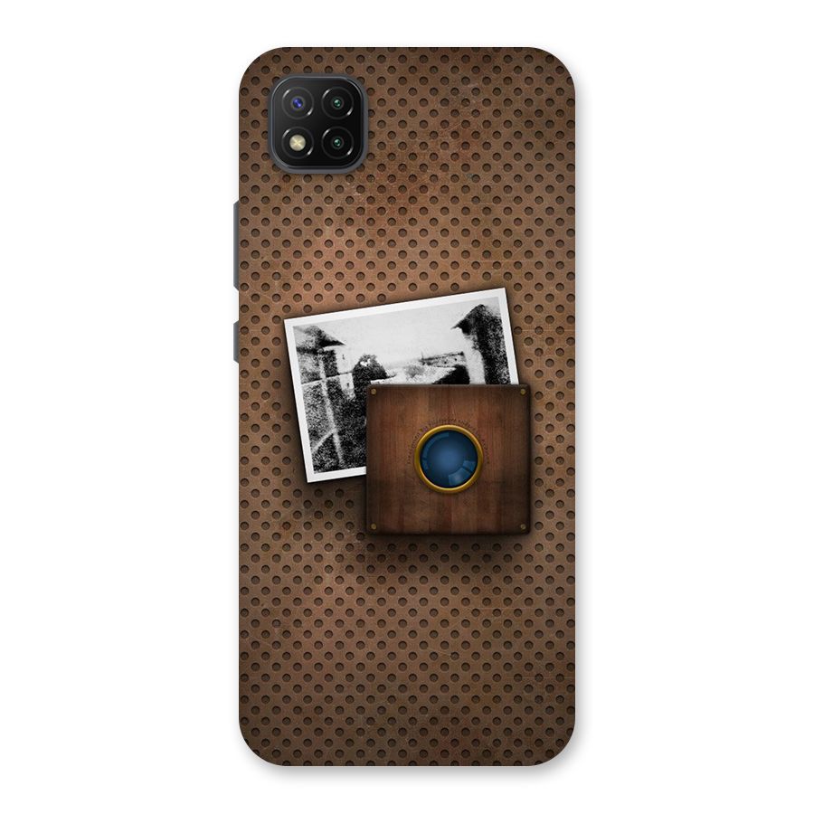 Vintage Wood Camera Back Case for Poco C3