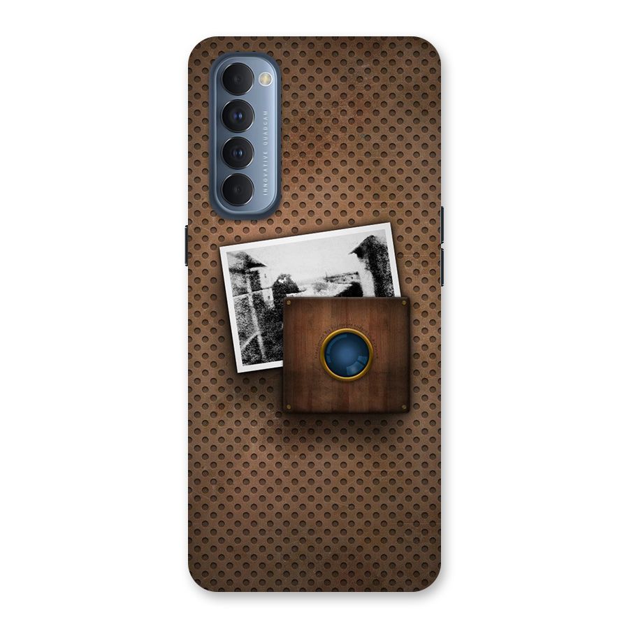 Vintage Wood Camera Back Case for Reno4 Pro