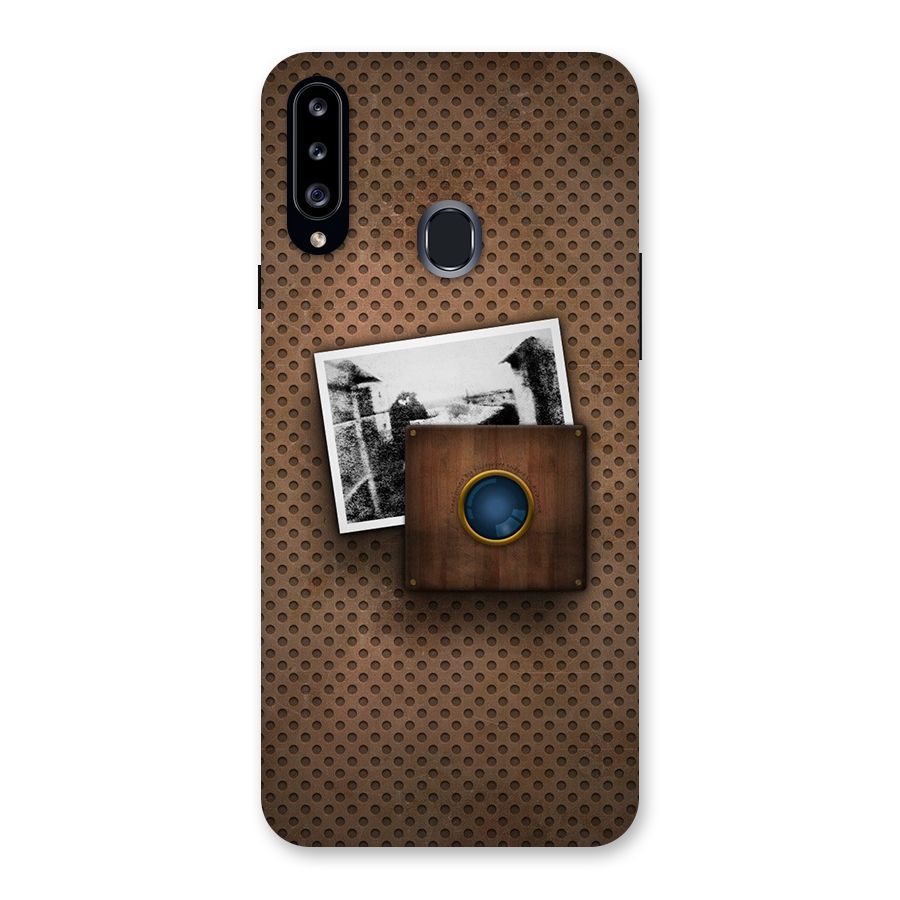 Vintage Wood Camera Back Case for Samsung Galaxy A20s