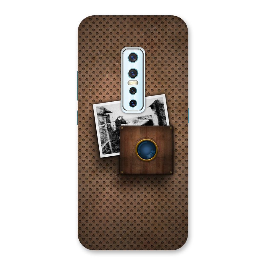 Vintage Wood Camera Back Case for Vivo V17 Pro