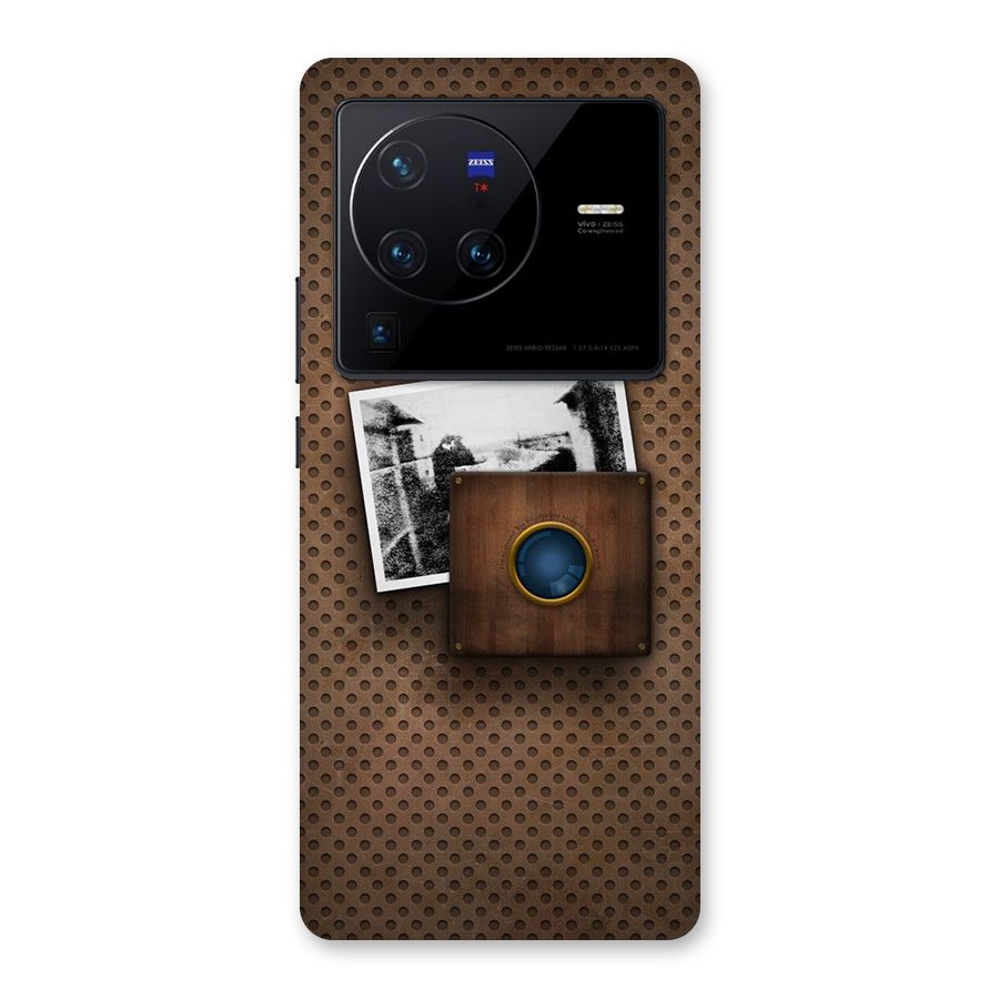 Vintage Wood Camera Back Case for Vivo X80 Pro