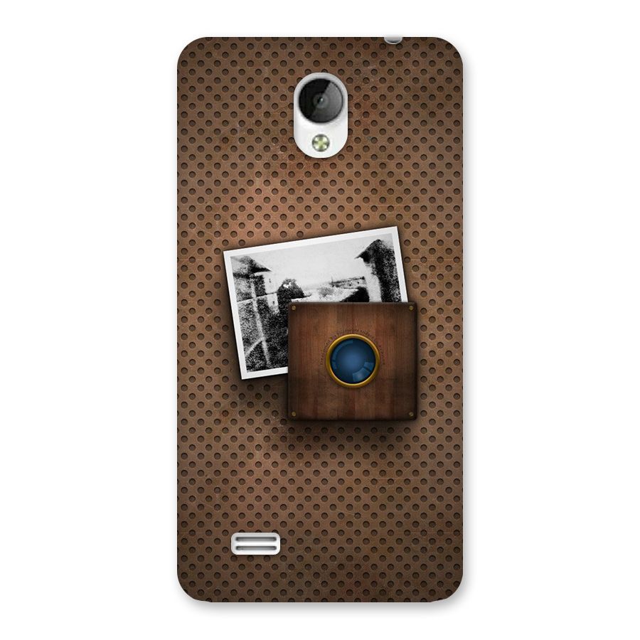 Vintage Wood Camera Back Case for Vivo Y21