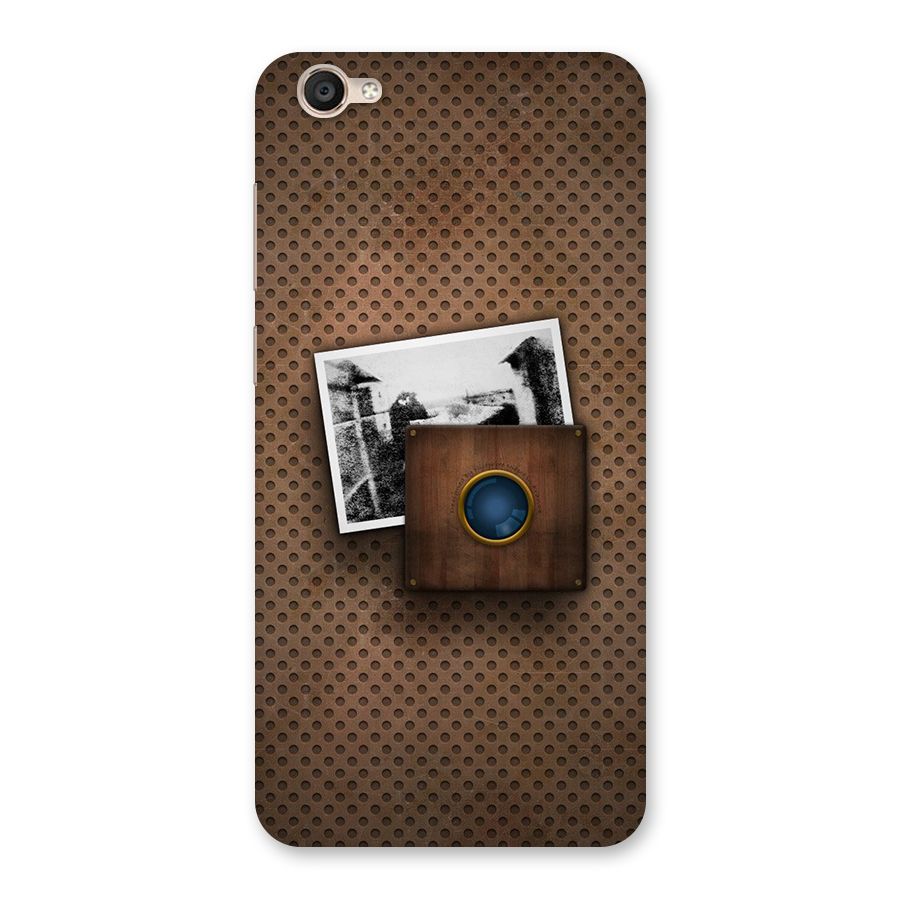 Vintage Wood Camera Back Case for Vivo Y55s