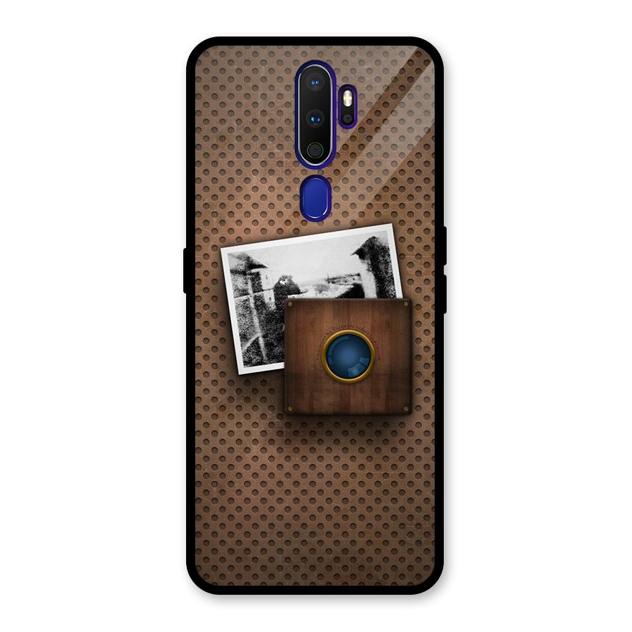 Vintage Wood Camera Glass Back Case for Oppo A9 (2020)