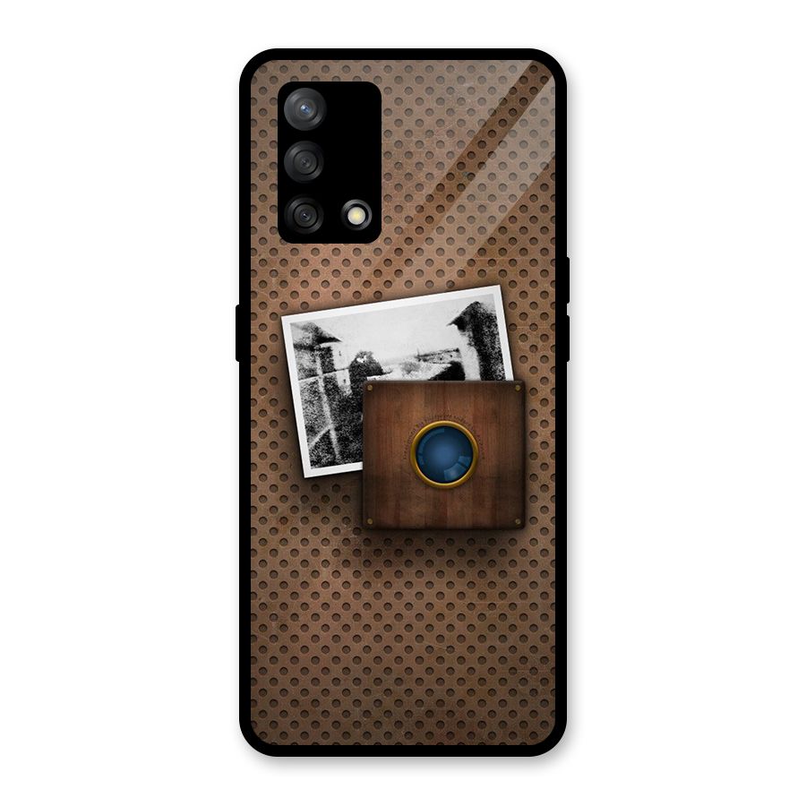 Vintage Wood Camera Glass Back Case for Oppo F19