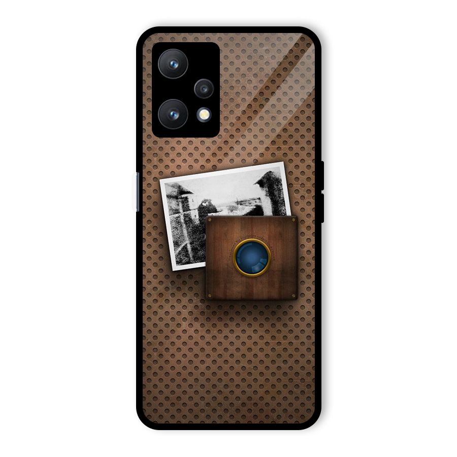 Vintage Wood Camera Glass Back Case for Realme 9 Pro 5G