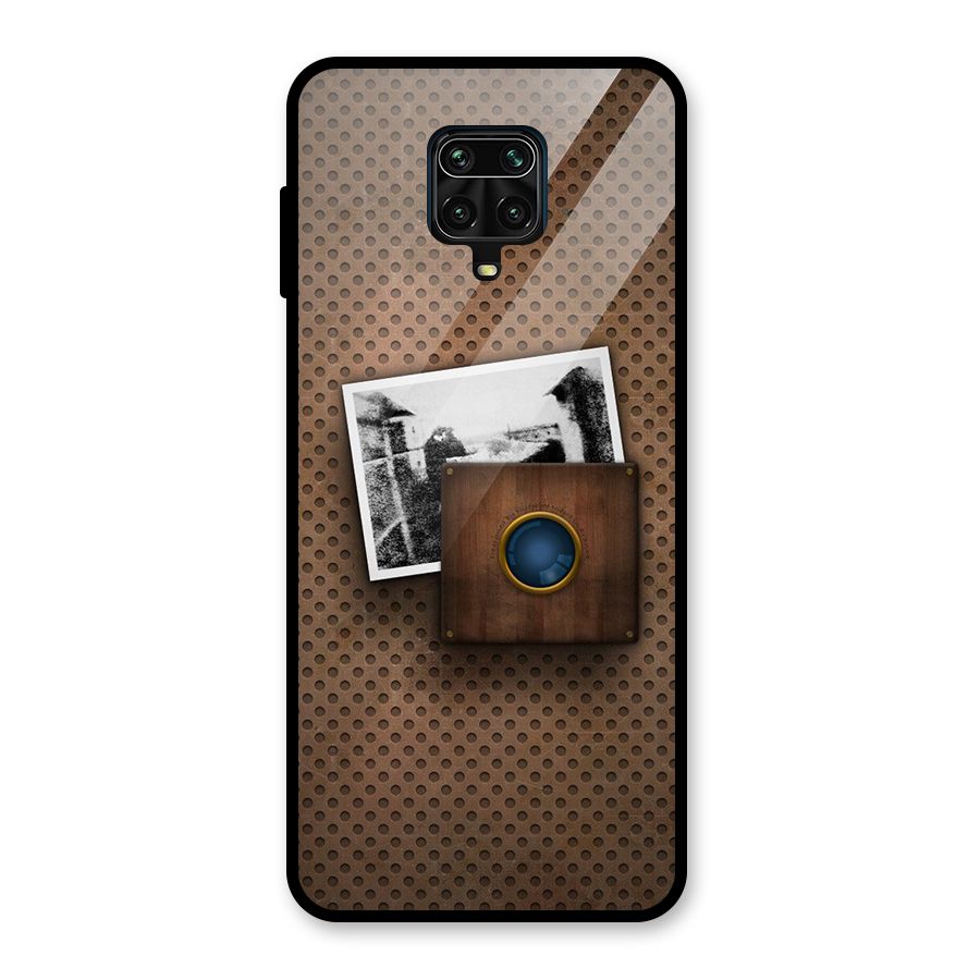 Vintage Wood Camera Glass Back Case for Redmi Note 10 Lite