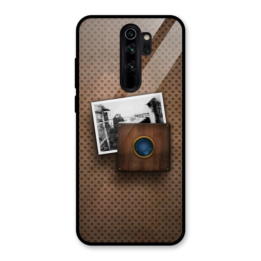 Vintage Wood Camera Glass Back Case for Redmi Note 8 Pro