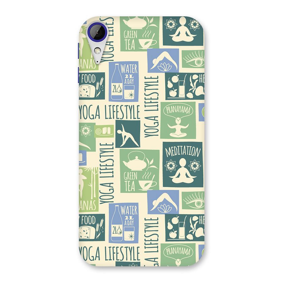 Vintage Yoga Lifestyle Back Case for Desire 830