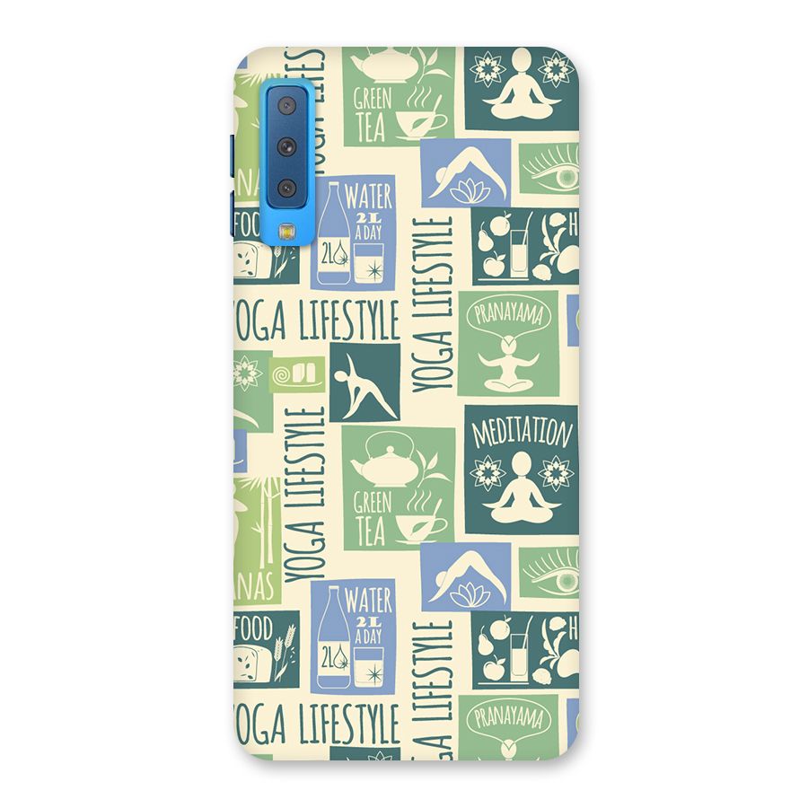 Vintage Yoga Lifestyle Back Case for Galaxy A7 (2018)
