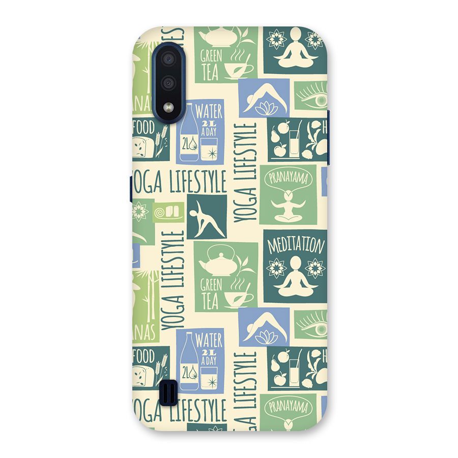 Vintage Yoga Lifestyle Back Case for Galaxy M01