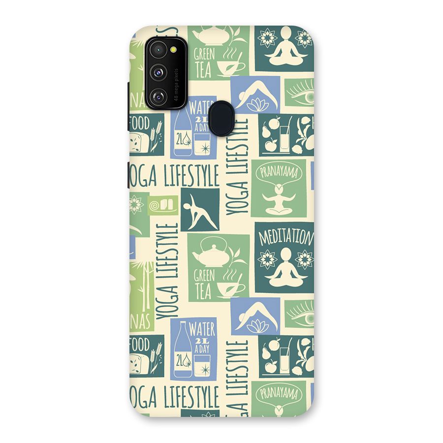 Vintage Yoga Lifestyle Back Case for Galaxy M21