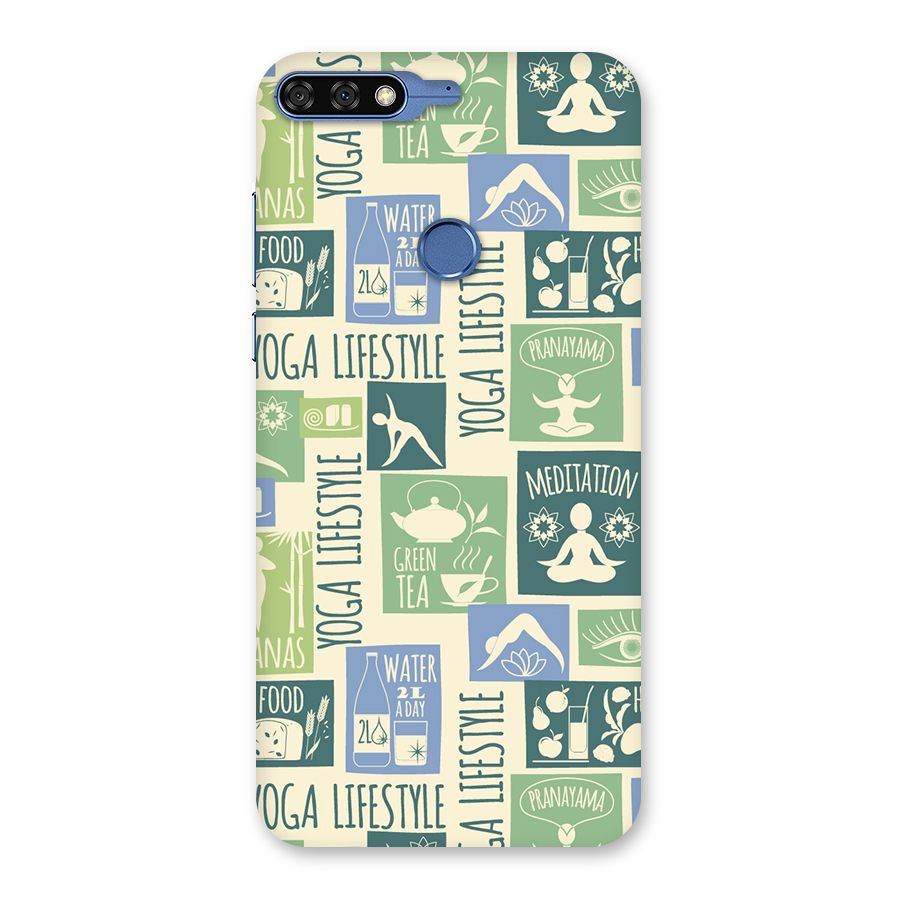 Vintage Yoga Lifestyle Back Case for Honor 7C