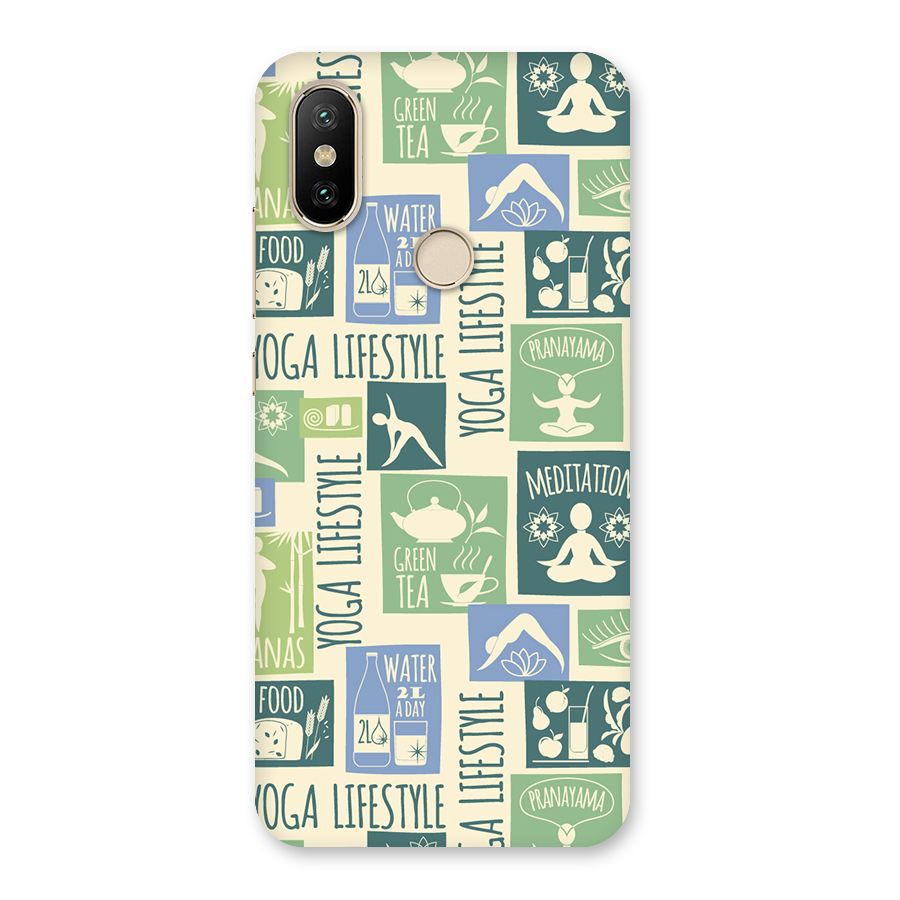 Vintage Yoga Lifestyle Back Case for Mi A2