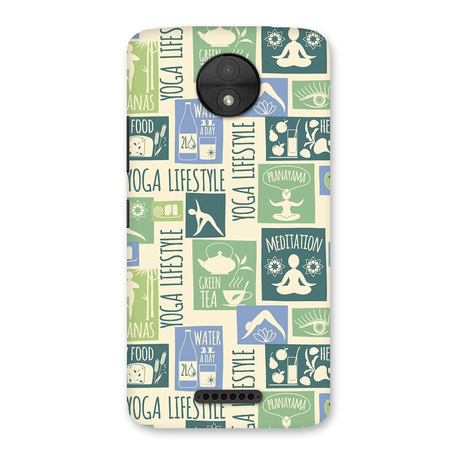 Vintage Yoga Lifestyle Back Case for Moto C