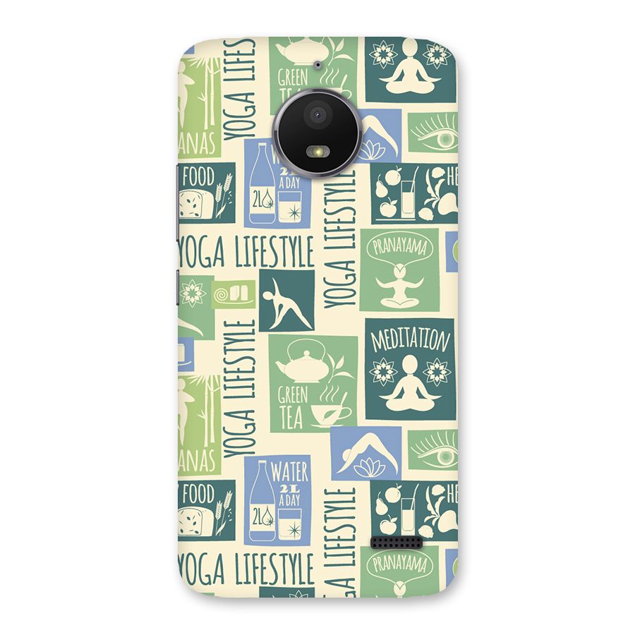 Vintage Yoga Lifestyle Back Case for Moto E4