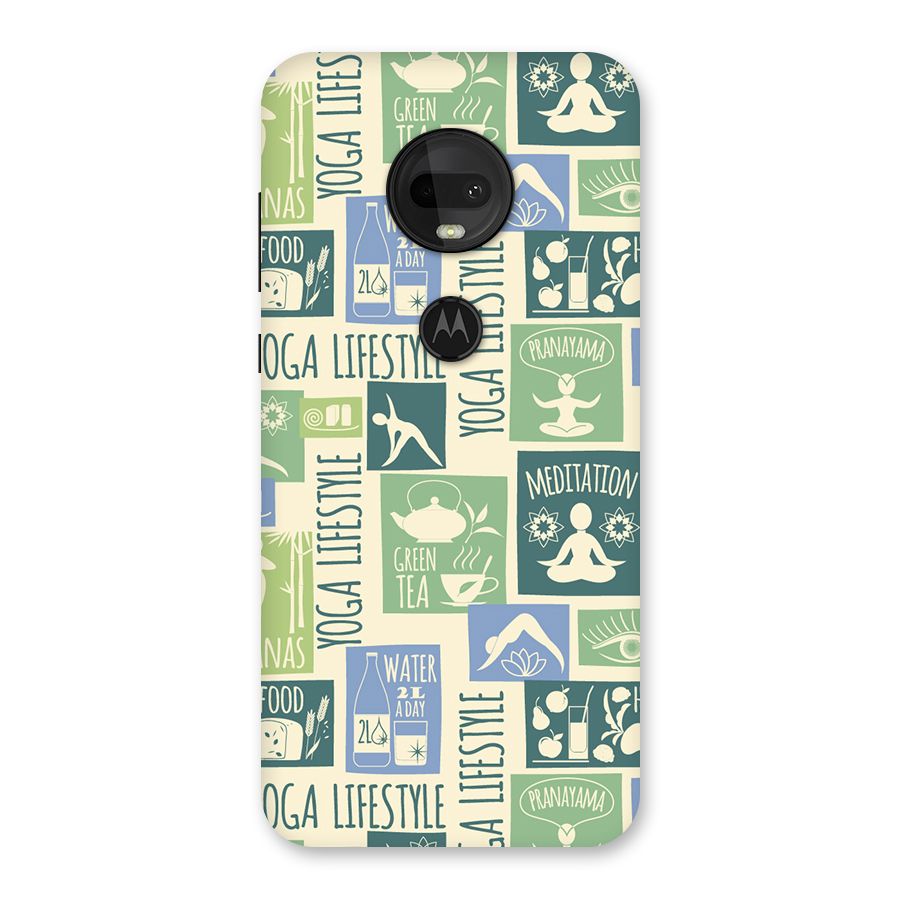 Vintage Yoga Lifestyle Back Case for Moto G7