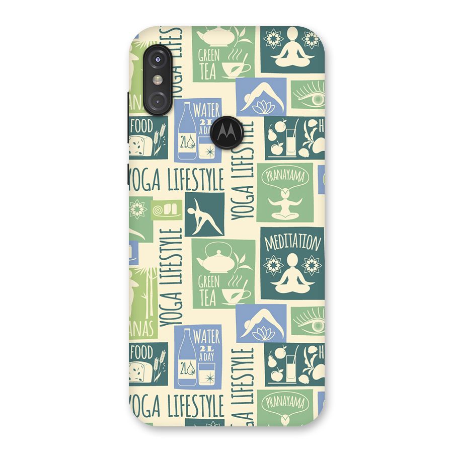 Vintage Yoga Lifestyle Back Case for Motorola One Power