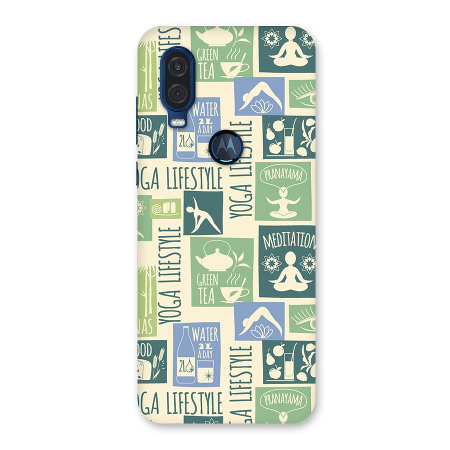 Vintage Yoga Lifestyle Back Case for Motorola One Vision