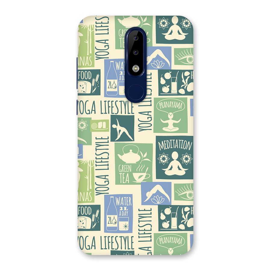 Vintage Yoga Lifestyle Back Case for Nokia 5.1 Plus