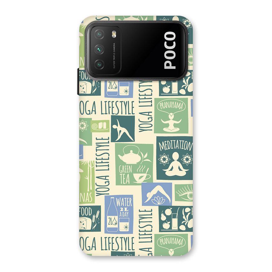 Vintage Yoga Lifestyle Back Case for Poco M3